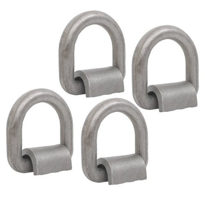 4 Pack 3/4" Heavy Duty Weld On Forged D Rings with Welding Clips, 26,500 lbs