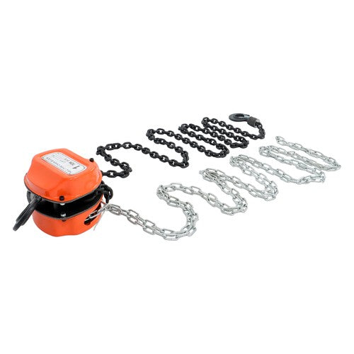 Manual Chain Hoist | 1 Ton / 2200 lbs Capacity | 2 Hooks Red | 10ft / 3m Lift