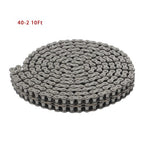 #40 Roller Chain 10 Feet With 2 Connecting Links Carbon Steel