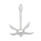 1-Pcs White 7.05lb Marine Kayak Anchor Kit Folding Grapnel Boat Anchor with Claw