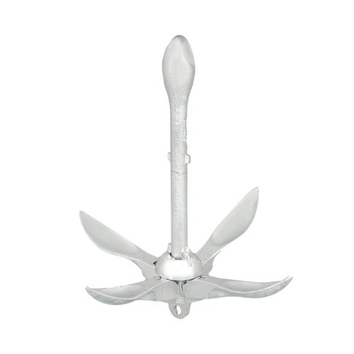1-Pcs White 7.05lb Marine Kayak Anchor Kit Folding Grapnel Boat Anchor with Claw