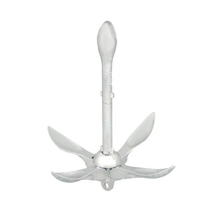 1-Pcs White 7.05lb Marine Kayak Anchor Kit Folding Grapnel Boat Anchor with Claw