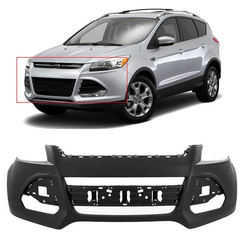 Front Bumper Cover Fascia Fit For 2013-2016 Ford Escape Black Plastic