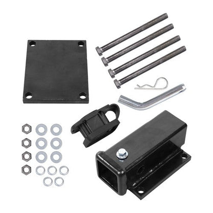 4"- 4.5" Square Bolt-on Bumper Hitch Receiver, Adapter with Hardware Durable