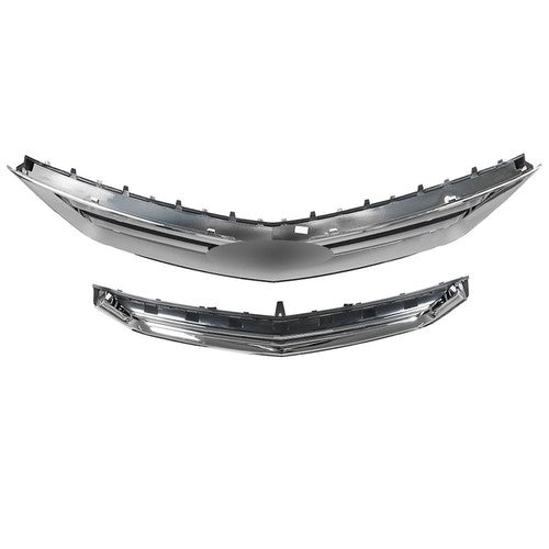 2PCS Black Front Upper & Lower Grille For Chevrolet Impala 2014-2020 Chrome New