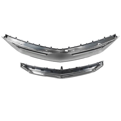 2PCS Black Front Upper & Lower Grille For Chevrolet Impala 2014-2020 Chrome New