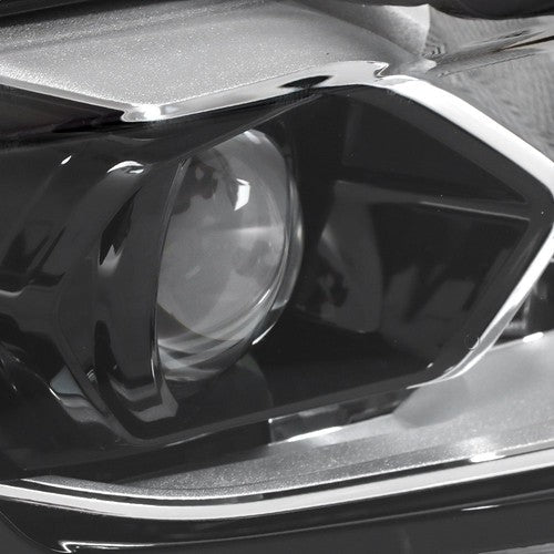For Nissan Rogue 2014-2016 RH&LH Black Housing Clear Lens LED Type Headlights