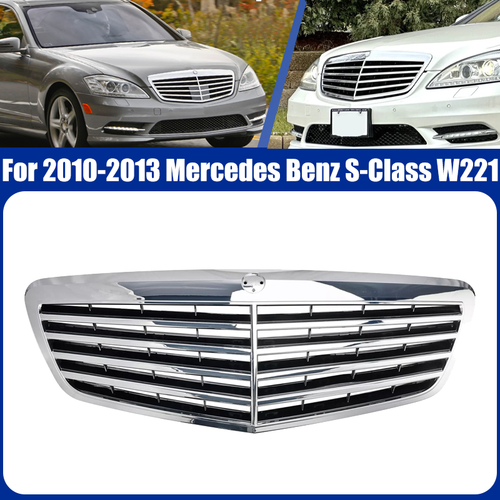 Front Chrome Grill for Mercedes Benz S-Class 2010-13 W221 S550 S600 S63 AMG
