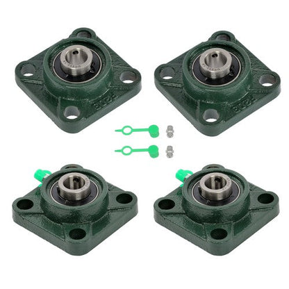 4pcs UCF202-10 Pillow Block Bearing 5/8" Bore 4-Bolt Self-Aligning Solid Base