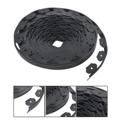 Garden Edging Landscape Edging with 64 8in Spikes for Lawn 1.5 Inch 100FT Black