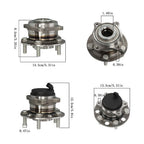 4pc Front Rear Wheel Bearing & Hub Assembly For Hyundai Sonata Tucson Kia Optima