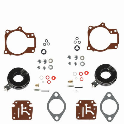 US 2Pcs Carburetor Carb Rebuild Kit w Float Fit For Johnson Evinrude 50 55 60 HP