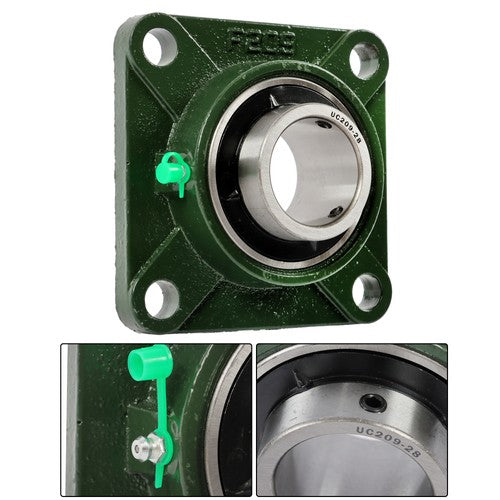 (6) UCF209-28 Solid Base Pillow Block Flange Mounted Bearing 1-3/4" Bore 4 Bolt