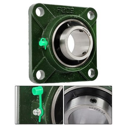 (6) UCF209-28 Solid Base Pillow Block Flange Mounted Bearing 1-3/4" Bore 4 Bolt