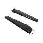 Black Straight Spring Loaded Mud Flap Hanger 2.5" Bolt Spacing,30" Length