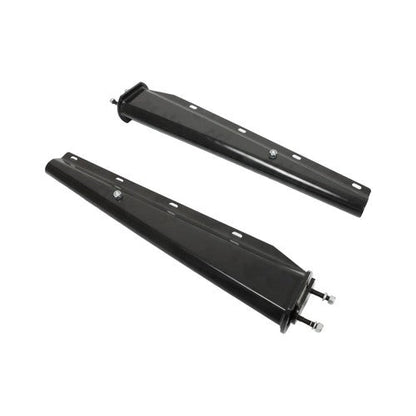 Black Straight Spring Loaded Mud Flap Hanger 2.5" Bolt Spacing,30" Length