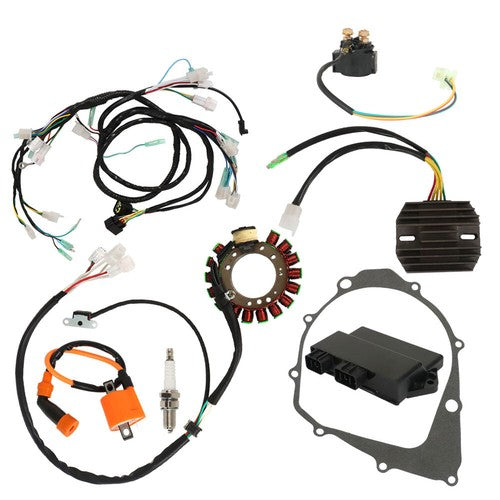 Wire Harness Ignition Coil CDI Stator & Gasket For Yamaha Warrior 350 YFM350X