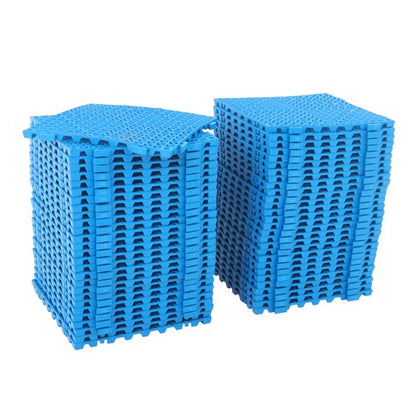55PCS 12 x 12in Interlocking Drainage Floor Tiles Modular Interlocking Tile Blue