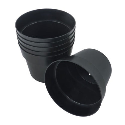 6 Pack 5 Gallon Plastic Nursery Pots Heavy Duty Garden Flower Plant Pots