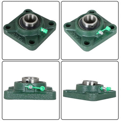 2 PCS Solid Base Pillow Block Flange Mounted Bearing 1" Bore 4 Bolt UCF205-16 US