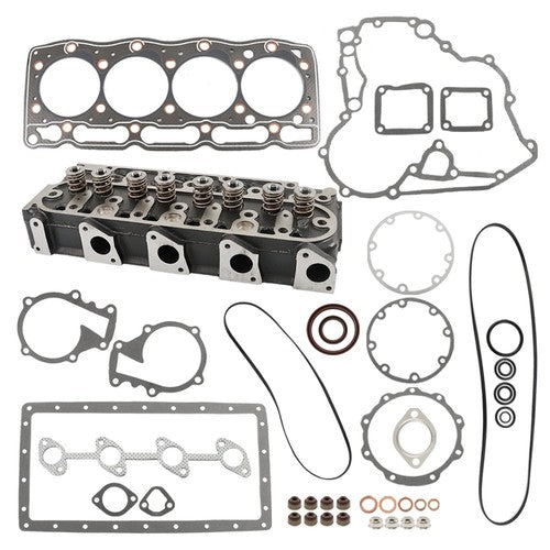Complete Cylinder Head & Full Gasket Kit For Kubota V1505 V1505 V1505T V1505E