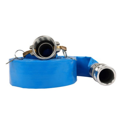 for Swimming Pool 2"x 25FT Irrigation Discharge Hose Reinforced Flat Pool Hose