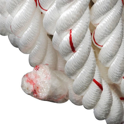 3/4IN x120FT High Strength Braided Rope Breaking Strength 2038 Pounds White Red