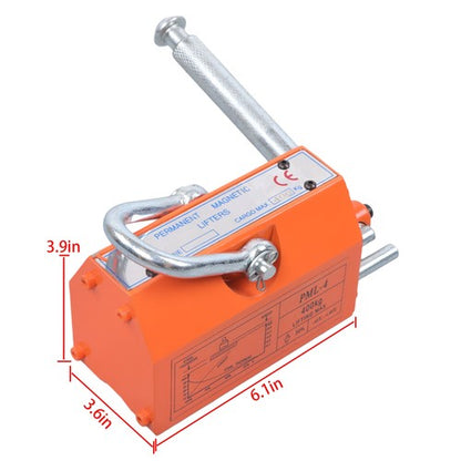 Magnetic Hoist 880 lbs/400 kg Capacity 2.5 Safety Factor Lifting Magnetic Lifter