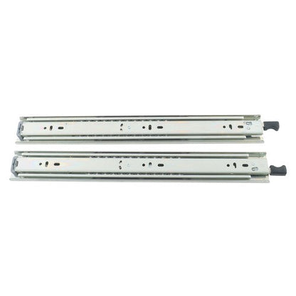 1 Pair of 16" Locking Drawer Slides Full Extension & Lock 150 lb Load Capacity