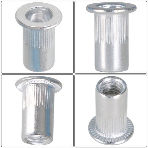 100 Pack 10-24 Aluminum Flange Nutserts Rivet Nut Rivnut Nutsert