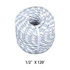 Braided Polyester Rope 8400 Lbs Breaking Strength For Swing Double 1/2" x 120'