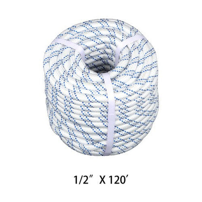 Braided Polyester Rope 8400 Lbs Breaking Strength For Swing Double 1/2" x 120'