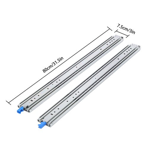 2Pcs With Lock Heavy Duty Drawer Slides 30 Inch 500 Lbs Extension Rails Rail