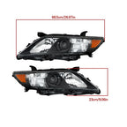 Headlights Black Fog Lights+Switch Kit For 10-11 Toyota Camry SE Left+Right Side