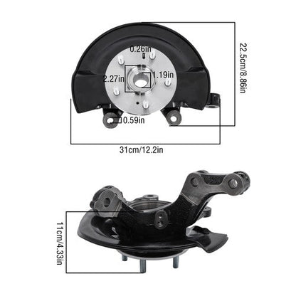 2Pcs Front Steering Knuckle & Wheel Hub Bearing Assembly For Honda CR-V 2007-09