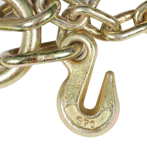 New 5/16''x3' G70 V-Chain Bridle w/8" Medium J Hooks,T- Hook&J-Hook w/Grab Hooks