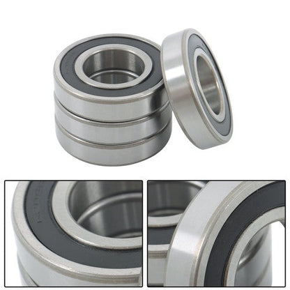 4Pcs 6208-2RS Bearings 40×80×18mm Double Rubber Seals Deep Groove Ball Bearing