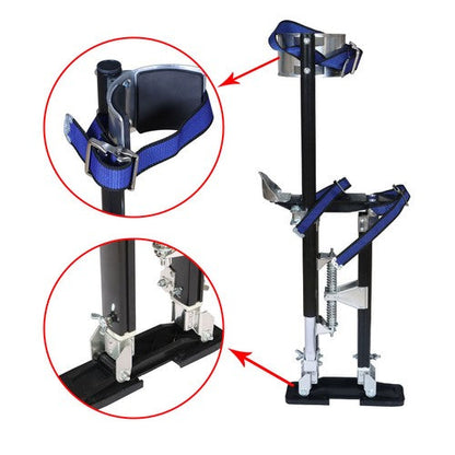 15" - 23" Adjustable Drywall Stilts Painters Walking Finishing Tools Black
