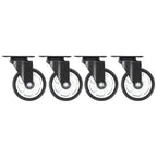 Heavy Duty 4-Inch Swivel Casters - Smooth Mobility, 1200lbs Max Load - 4 Pack