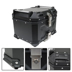 45L Black Motorcycle Top Case Tail Box Waterproof Luggage Scooter Trunk Storage
