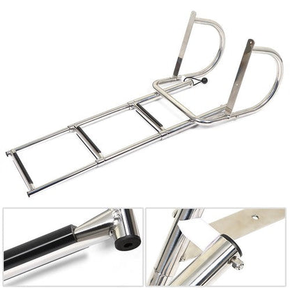 3 Steps Ladder Stainless Steel in-Board Telescoping For Marine Boat Yacht New