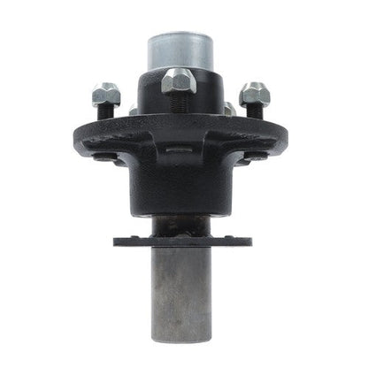 (2)- Pre-assembled- 5-lug - 4.5" Hub Kit & Flange #84 Spindle With Bearing Kit