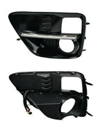 LED Fog Lights & Covers Daytime Running Light DRL For 2015-2017 Subaru WRX STI