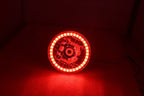 5-3/4"Inch Round LED Red Halo Style Halogen Crystal Clear Headlights Angel Eye