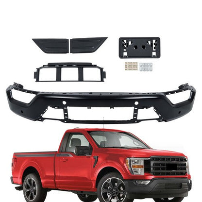 Durable Front Chrome Bumper Grille License Plate 5PCS For Ford F150 2021-2023