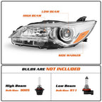 Projector Headlight Assembly Chrome LH RH for 2015-2017 for Toyota Camry