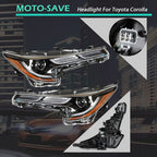 Headlight Headlamp Fit For Toyota Corolla 2020-2021 Left & Right Side LH RH