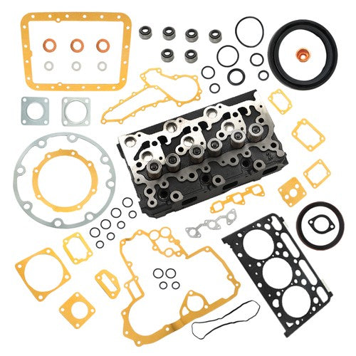 For Kubota D1703 Engine Bobcat 238 325 328 Excavator Cylinder Head + Full Gasket