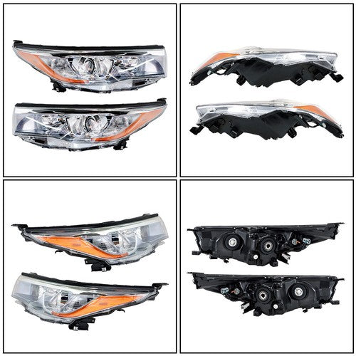 Driver&Passenger Halogen For 2014-2016 Toyota Highlander Tail Lights+Headlights