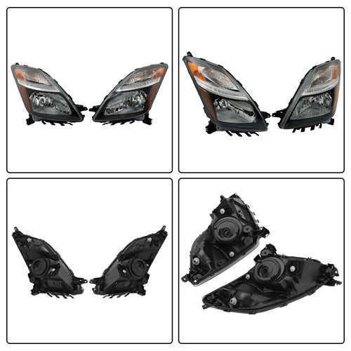 Headlight Black For Toyota Prius 2006 2007 2008 2009 Headlamp Left+Right Side